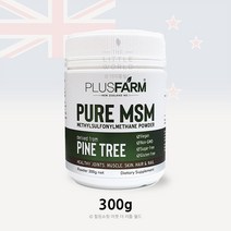 플러스팜 MSM 100% 천연식이유황 분말 300g 뉴질랜드 소나무추출 유황가루파우더, 4통