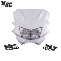 오토바이어셈블리 오토바이 부품 호환 kawasaki kx250f kx250 450 kx450f kx klx 450r 110-501 enduro pit bike 범용 헤드 라이트, 하얀