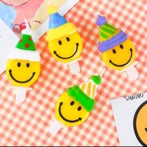 /국내배송/고깔스마일모자초 파티스마일초 레터링 생일 케이크 생일초 대량구매 1/6/12팩, 1팩(4개입)