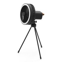 캠핑 타프팬 실링팬 스탠드 선풍기 Novelty Portable USB Rechargeable Fan with LED Light Multifunctional Mini Desk F, [02] Black-Tripod Type, Black-Tripod Type