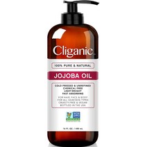 Cliganic 미국 클리가닉 JojobaOil 냉압착 비정제 호호바 오일 473ml 1팩