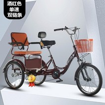 성인자전거 세발 어른 삼륜 3발 Wyj 페달 자전거 인간 더블 가변, 3.6