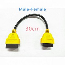 OBD2 연장 케이블 자동차 obd2 여성 플러그 코드에 16Pin 남성 노란색 확장 진단 인터페이스 어댑터, [02] 30CM