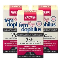 자로우 포뮬러스 3개세트 여성 펨 도피러스 50억 30캡슐 냉장보관용 Fem-Dophilus 5 BILLION 30 Capsules, 3개