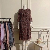 포라리 포라리 잔꽃 쉬폰 여름원피스 L121050 (빅사이즈)