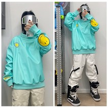 스키바지 존 스노우 스키 의류 남성과 여성을 위한 방수 따뜻한 운동복 남여 하이 칼라 싱글 보드 더블 작업복 내부 착용