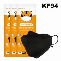 [100매 ] KF94 더조은 황사방역용 마스크 대형 블랙 에스디 생명공학, 5매입, 20개