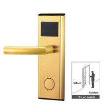 고품질 호텔 도어 액세스 시스템 디지털 전기 프로모션 지능형 전자 키 카드 잠금, Golden left inside