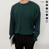 남자 가을 롱슬리브 오버사이즈 티셔츠_T0018