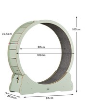 CATSKY 무소음 간단 설치 고양이캣휠, 녹색, L(110*36.5*107)