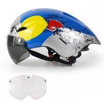 고글헬멧 전기 자전거 헬멧 사이클링 야외 스포츠 에어로 TT 타임 트라이얼 로드 바이크 라이딩 빨간색 MTB 산악 장비, 색상 5+5461cm