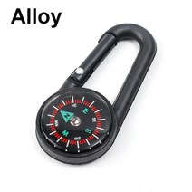 야외 후크 나침반 미니 금속 키 체인 캠핑 하이킹 등산 버클 스냅 Carabiners, [01] Alloy compass