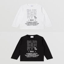 버버리 키즈 로고 스케치 오가닉 티셔츠 긴팔 8053774 8053776