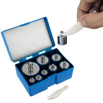 무게추 분동 무게측정 실험용전자저울 교정 무게 키트 m2 클래스 10g 500g 교정 그램 저울 10g 500g 과학 실험실용 핀셋 및 케이스가 있는 그램 무게, 없음
