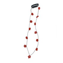 25-36 cm/lot 패션 헤어 술 꽃 확장 스트랜드 긴 체인 가발 장식 파티 메이크업 스타일링 액세서리, [07] Red Flower 36cm