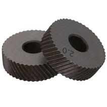 2개 고속 강철 0.6mm/0.8mm/1.0mm/1.2mm/1.5mm/1.8mm/2.0mm 피치 공구 스트레이트/대각선 거친 널 휠 널링, 02 Reticulate pattern_07 1.8mm