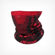 하후캐나다 에이치 밴드 넥워머 방한 마스크 귀마개 목도리 목토시, 블랙 레드