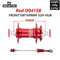 Novatec D041SB D042SB 허브 로드 MTB 자전거 디스크 카드 브레이크 허브 28/32/36 홀 레드 블랙 8/9/10/11 스피드 마운틴 베어링 허브, [01] QR 32H Front Red