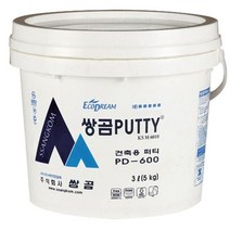 Uf굿템Vj7sLx1814_건축용퍼티 쌍곰퍼티 PD-600 (5kg)(4개 묶음)_Mw1Hd1759, 단일 수량