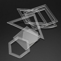 아크릴 눈금자 퀼트 패치워크 템플릿 바느질 DIY 도구 공예 원형 육각형 오각형 사각형 삼각형 54 개/세트