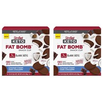 슬림패스트 키토 팻밤 코코넛 크림 초콜릿 14입 2팩 SlimFast Keto Fat Bomb Coconut Cream Chocolate 238g, 2개