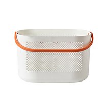구디푸디 심플 물빠짐 목욕 바구니 욕실 수영장 샤워 가방, 오렌지, 대