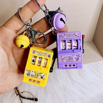 - 열쇠고리 게임기 키홀더 선물 귀여운 키링 악세사리 뉴 캐릭터로 플레이 미니 올드 C-MORPG 유년기 아케이드 가방걸이, 04 핑크 슬롯머신
