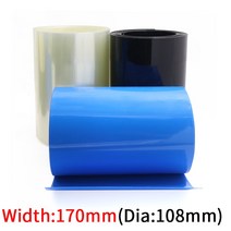 PVC 열 수축 튜브 폭 170mm 리튬 배터리 절연 필름 랩 보호 케이스 팩 와이어 케이블 슬리브 직경 108mm, [01] 클리어, 01 클리어