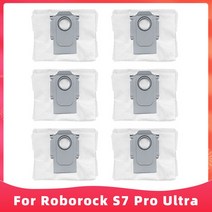 용 샤오미 Roborock S7 프로 울트라 로봇 진공 청소기 부품 교체 메인 사이드 브러시 Hepa 필터 걸레 먼지 가방, [21] 6 Dust Bag