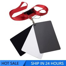 카메라 dslr 부품 디지털 3 in 1 포켓 사이즈 화이트 블랙 그레이 밸런스 카드 18% 넥 스트랩 용