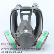 해외 미세먼지방독면 방진 화학 화재 가스 스프레이 페인트 전용 안면 입 코 풀 전면마스크 공기호흡기-21878, 단일옵션, 04. 4 번 포이즌 필터 박스가있