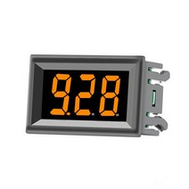 DC 3.5-30V 디지털 자동차 전압계 레드 블루 그린 12 V 24V 바이크 오토바이 차량 LED 디스플레이 전압 테스터, 05 Orange_01 2-Lines-4.5-30V