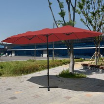 트윈 레버 파라솔 더블 롱 특대형파라솔 물통미포함, 트윈파라솔 베이지