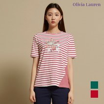 올리비아로렌 스트라이프 플라워 레터링 VOBASWM4211