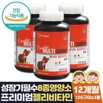 식약처인증 캐나다 유아 종합비타민 영양제 젤리 1년 식약처인증 유아 어린이 초등학생 어린이 키즈 씹어먹는 성장기 츄어블 비타민A B6 B12 D E 비오틴 엽산 판토텐산 밸런스
