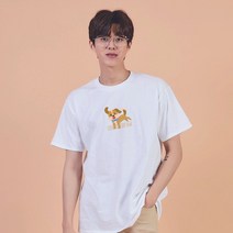 키밍 해피 강아지 귀여운반팔티 캐릭터반팔티 아동티