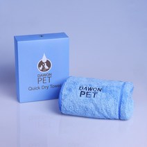 아기강아지 반려동물용 펫타올 냄새없는 극세사 빠른건조 목욕수건 펫프리숍, 블루