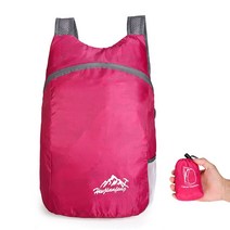15L 초경량 접이식 여행 캠핑 하이킹 야외 스포츠 배낭, RoSe Red, 해외배송
