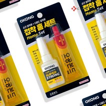 철공자 오공 순간 접착제 홈세트 고무 나무 플라스틱 세라믹 금속 가죽 본드, 2p + 작업장갑