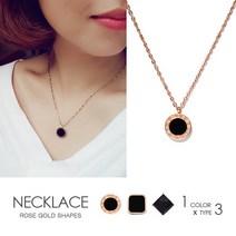 kirakirashop 로즈골드 쉐입 목걸이 ANB1394