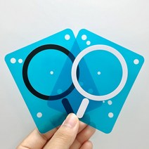 네츄럴파크 맥세이프 자석 스티커 스마트폰 아이폰 갤럭시 호환, 스마트폰용-화이트(N)1P, 1개
