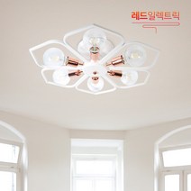 레드일렉트릭 플라워 릴리 6등 거실등 방등 식탁등 인테리어 조명 천장등/벽등, 릴리 6등 블랙