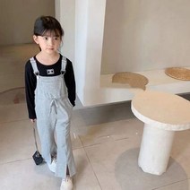 베이비맥스 스트링 부츠컷 절개 멜빵 팬츠 R6645