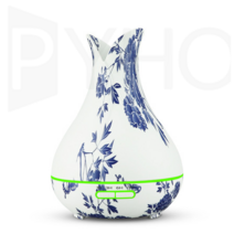 PYHO LED 가습기 초음파 가습기 아로마 저소음 터치형가습기 400ml, 청색 도자기
