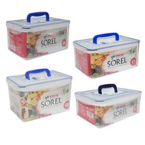 키친아트 소렐 김치통 BPA프리 사각 핸들 밀폐용기 반찬통 모음, 1개, 3L