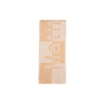 MATIN KIM LOGO CHECKBOARD MUFFLER IN BEIGE 190939