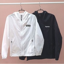 [2시전 주문 당일출고] S ~ 2XL 봄 여름 가을 바람막이 남여공용 집업 휴대용 2color 블랙 화이트 포켓 휴대용 경량점퍼