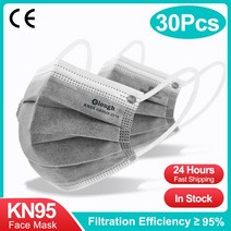 Ffp2 5 중 안면 마스크 kn95 kn95 ffp2 인증 10-100, 03 Gray 30pcs