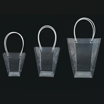 갑조네 선물용 투명쇼핑백 4호 스투키쇼핑백 pvc 비닐가방 선물 포장가방