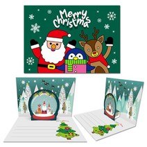 MK(만들기재료)크리스마스 입체카드만들기 D 10개묶음, 상세페이지 참조